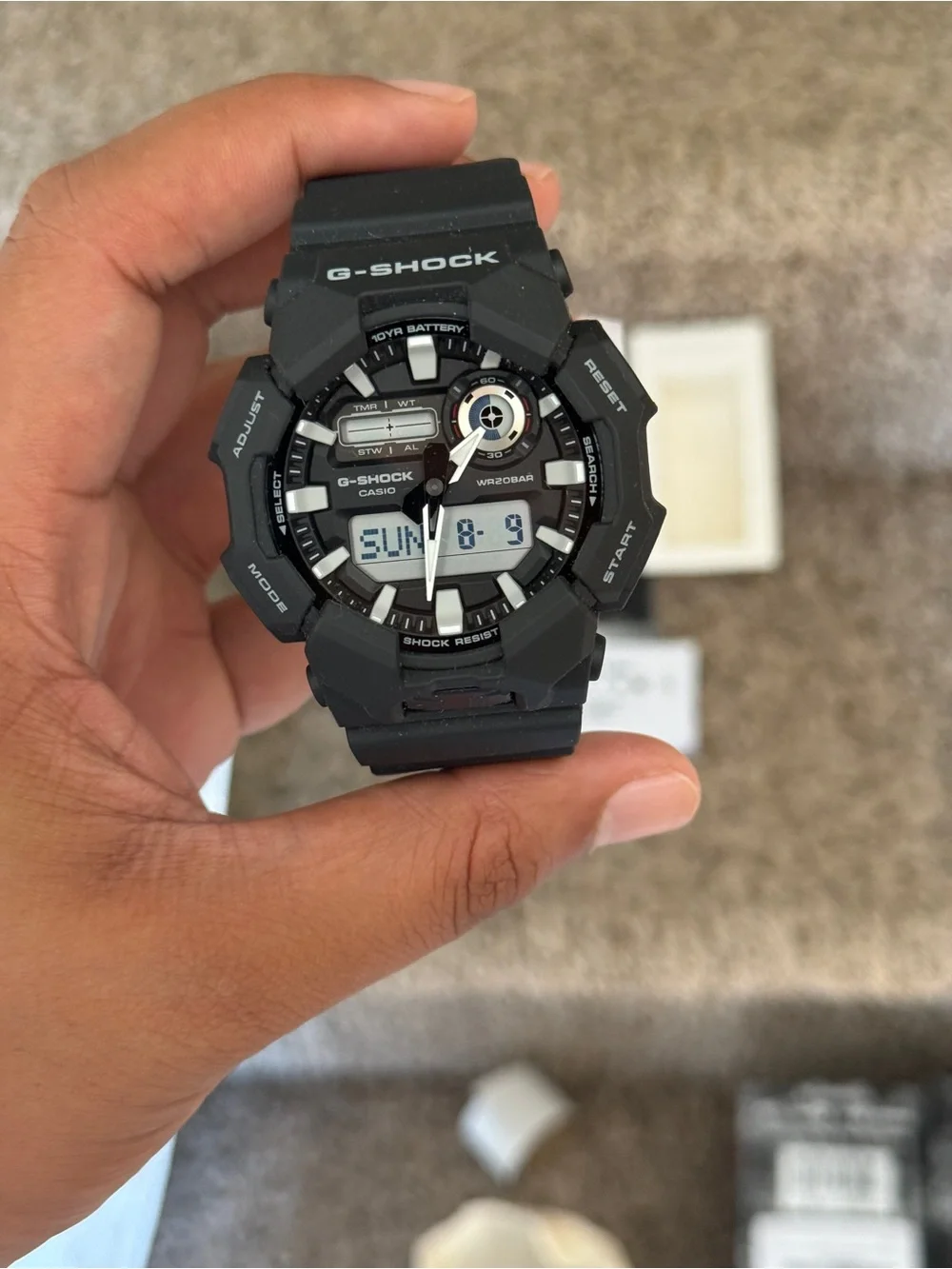 G-SHOCK Casio Black Rugged Analog-Digital Watch Mens